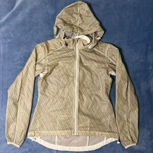 Sugoi white + green windbreaker jacket women size s